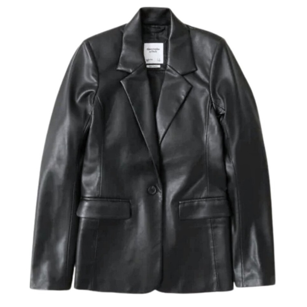 Vegan Leather Blazer